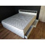 Кровать Саломея 1,6 м белая с ящиками